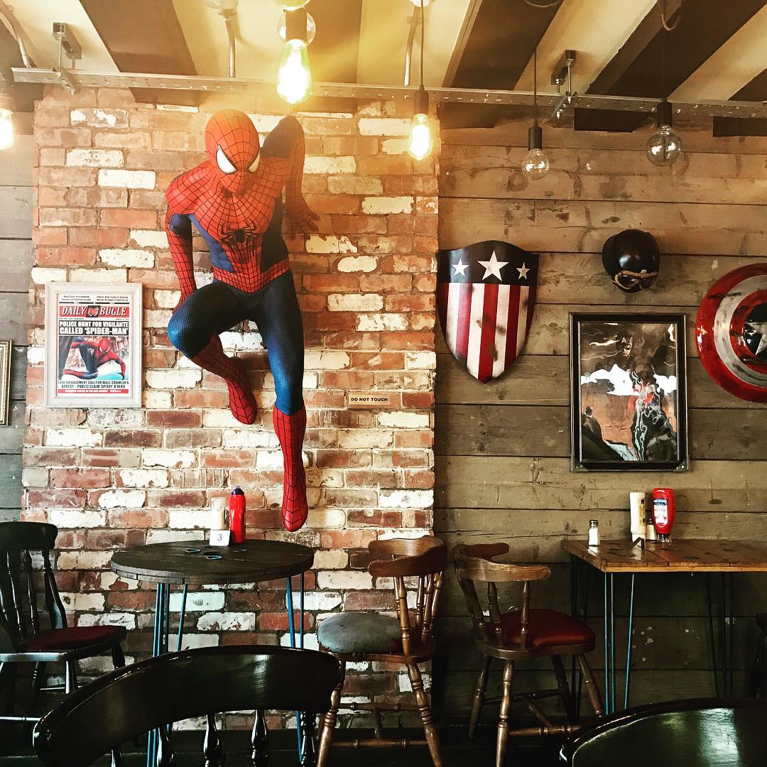 Cool superhero themed burger place in London! (Near Whitechapel)