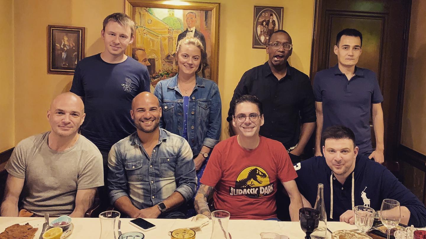 Last nights dinner with the team, what a face Steve pulled for this photo !!