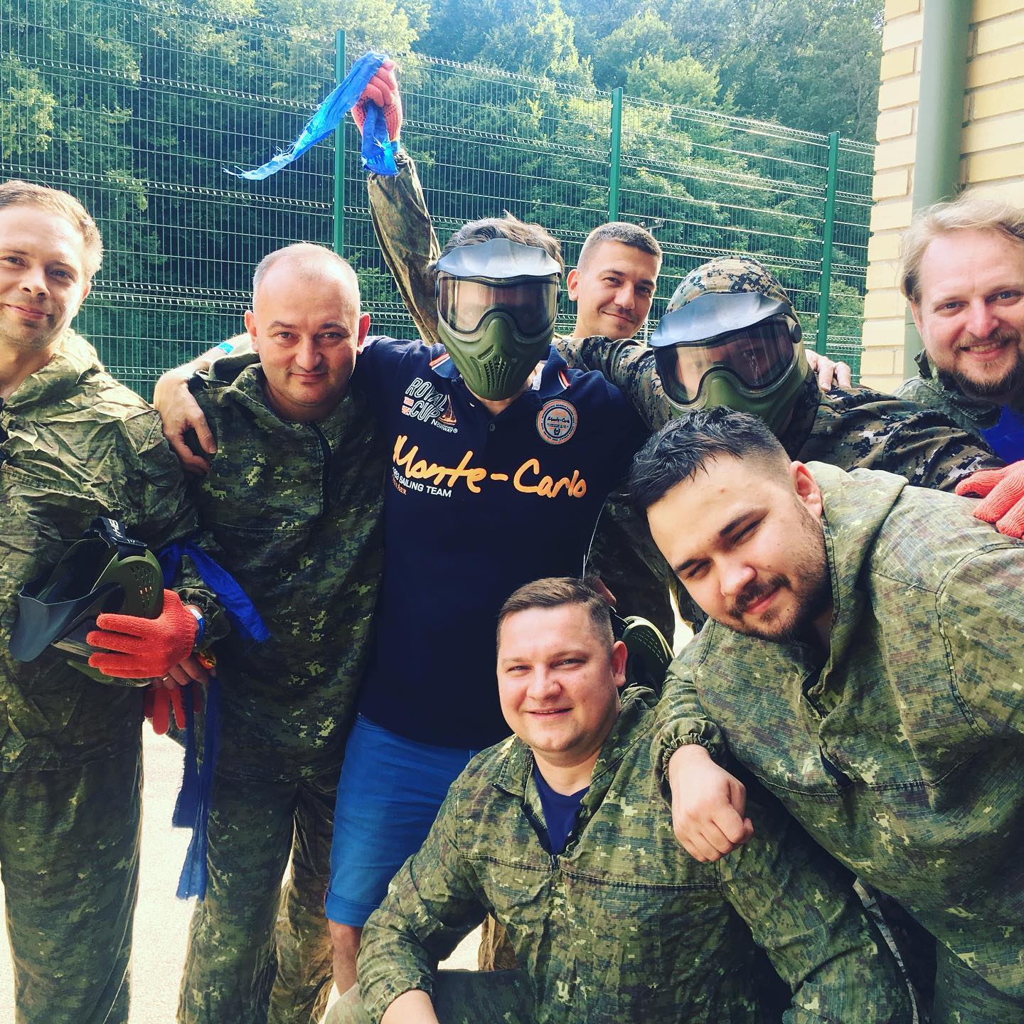 Me and the team yesterday, getting ready for some mischief involving guns …. 😮