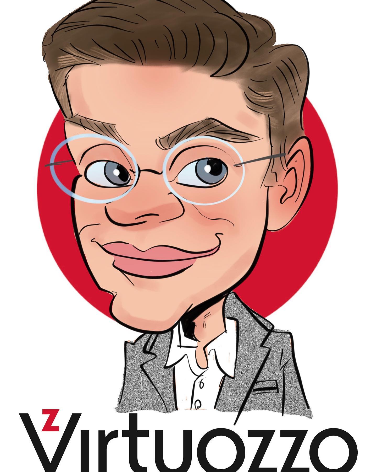 We have a cartoonist at our booth at #CloudFest