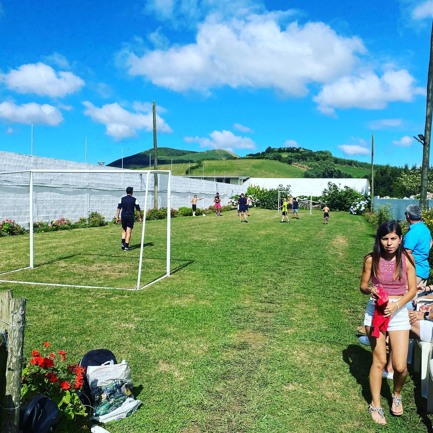Football ️ at family BBQ