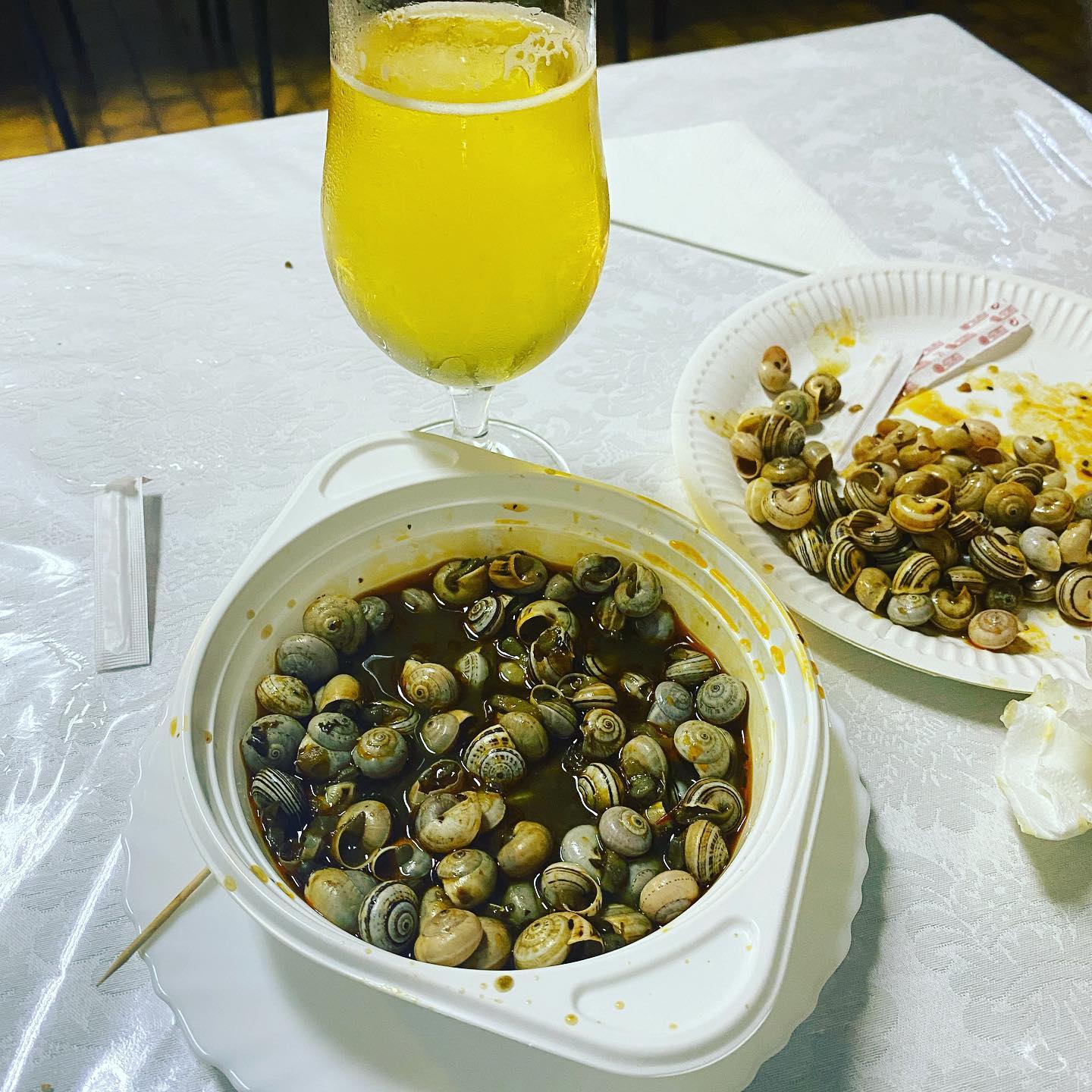 Caracóis nas festas da Faja de Baixo