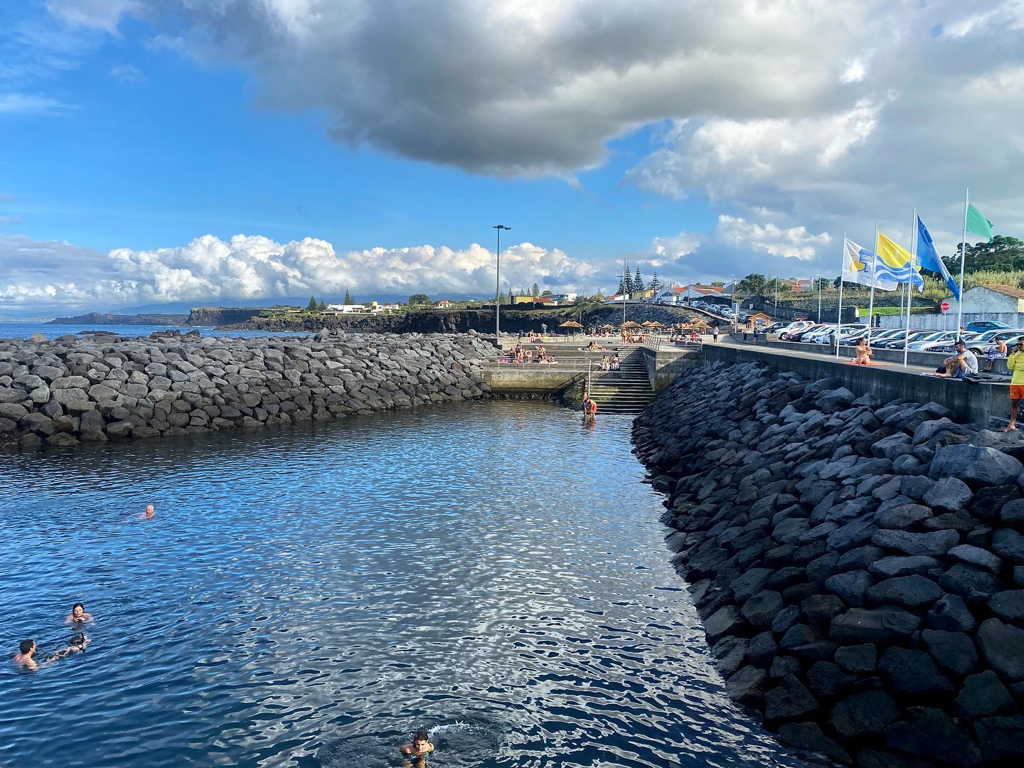 Relaxing at the end of the day with a swim ‍♂️, best therapy there is!