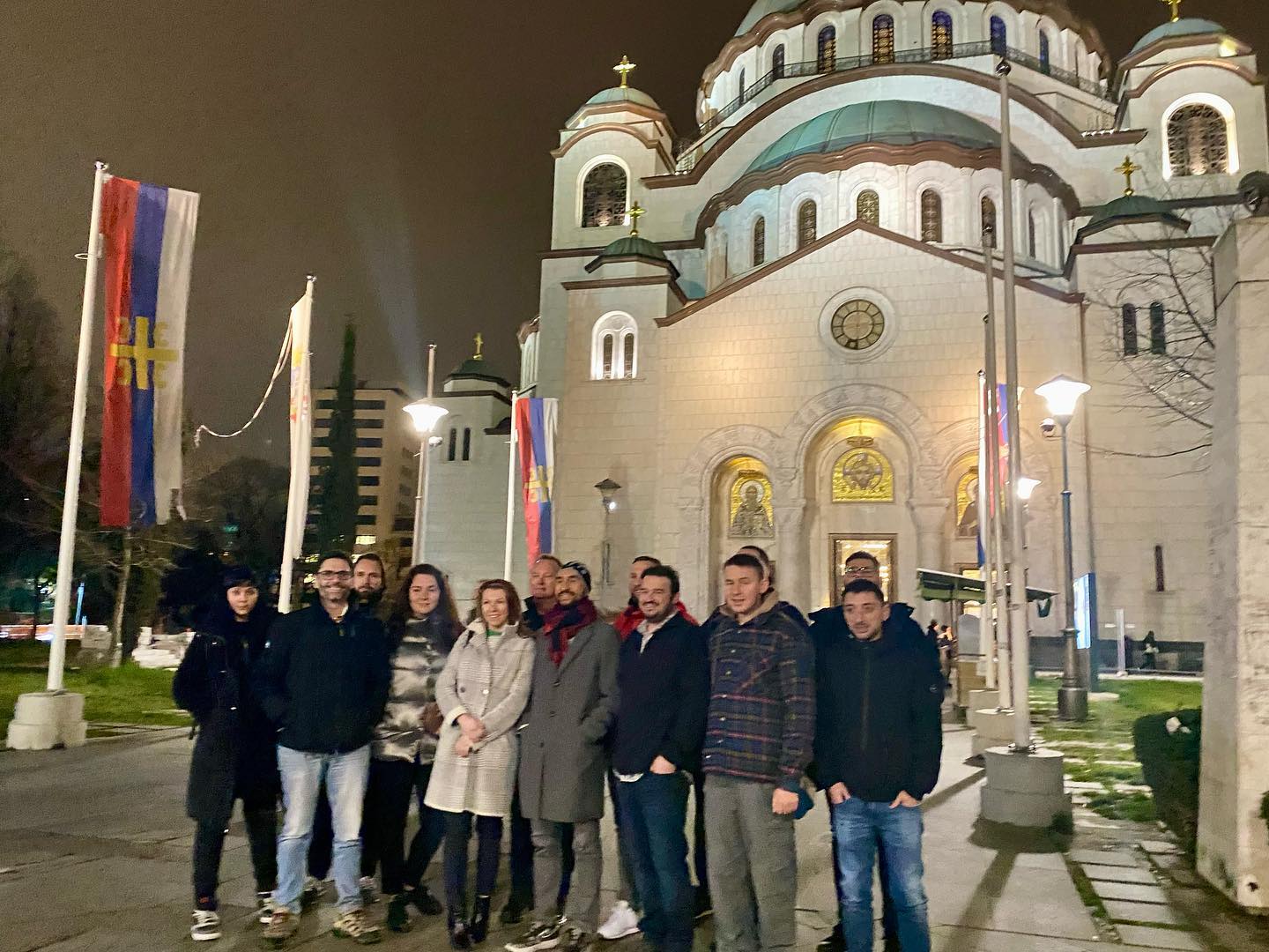 Going to church with the group