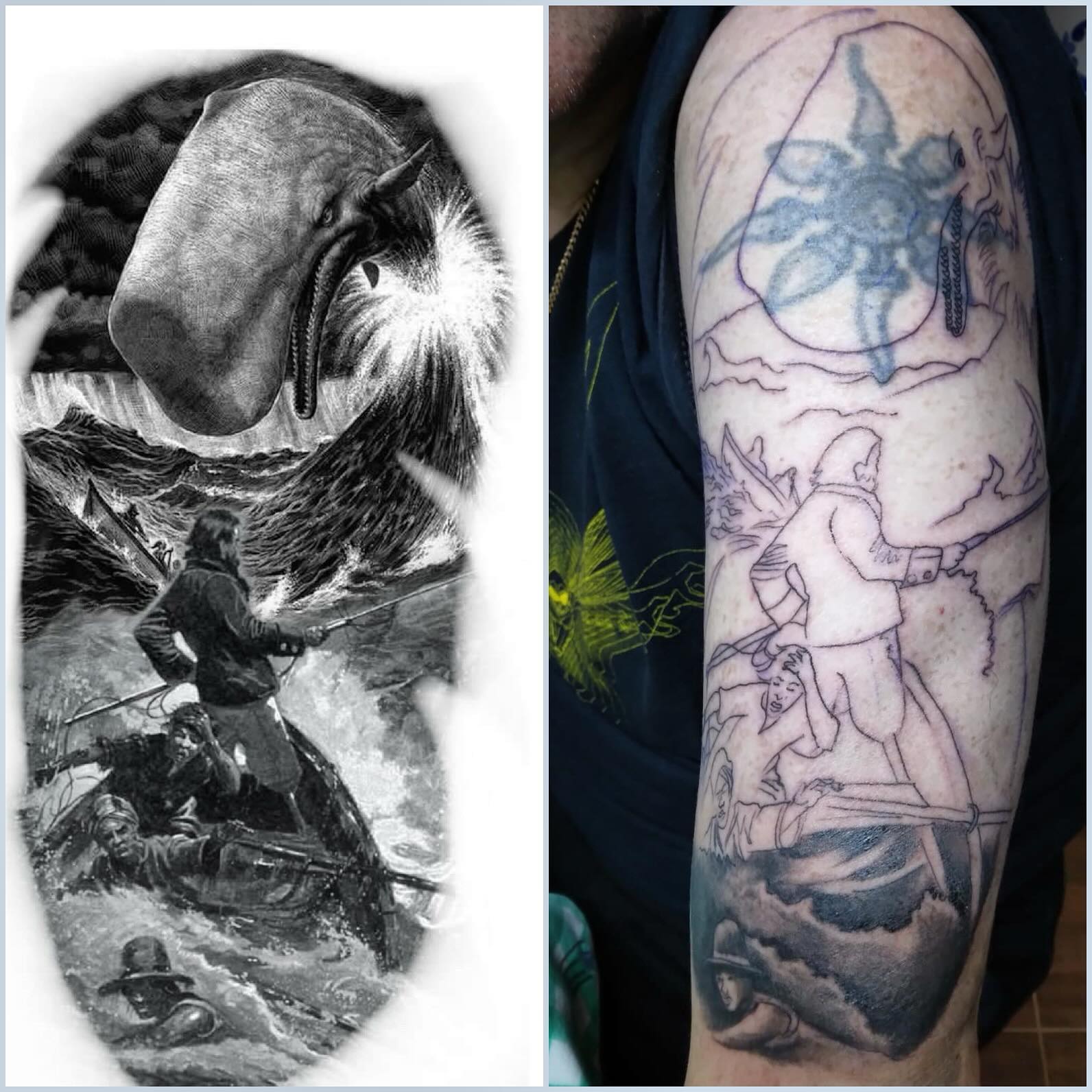 Started my new sleeve tattoo yesterday with @rechtattooart