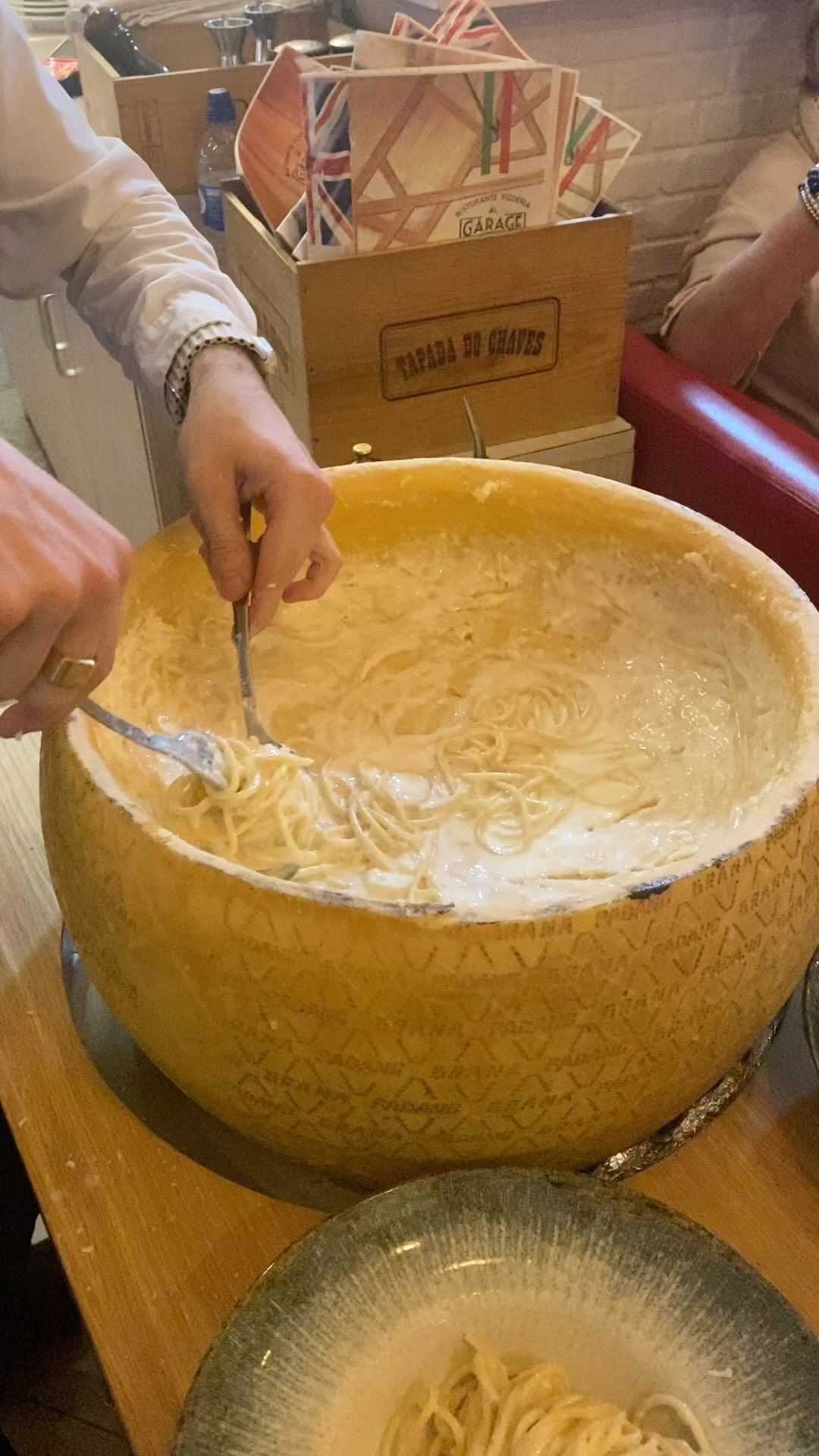 Having Italian pasta in Lisbon