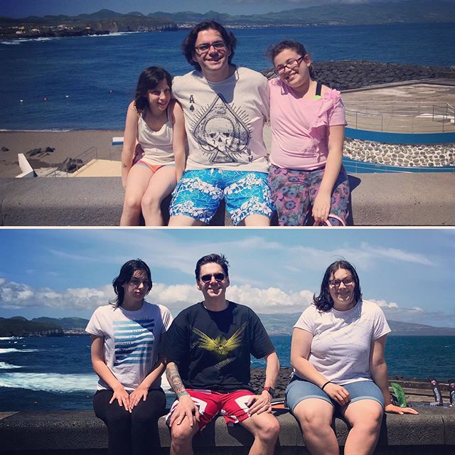 6 Year’s apart !, me and my girls in the Azores, same spot 2013 vs 2019