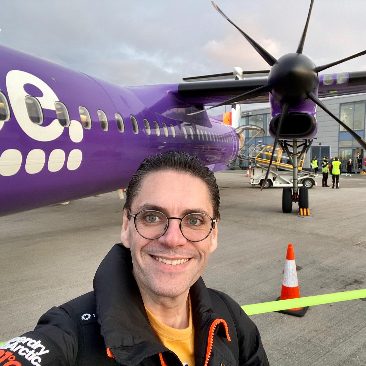 Mandatory airplane selfie, on my way to Belfast, Northern Ireland