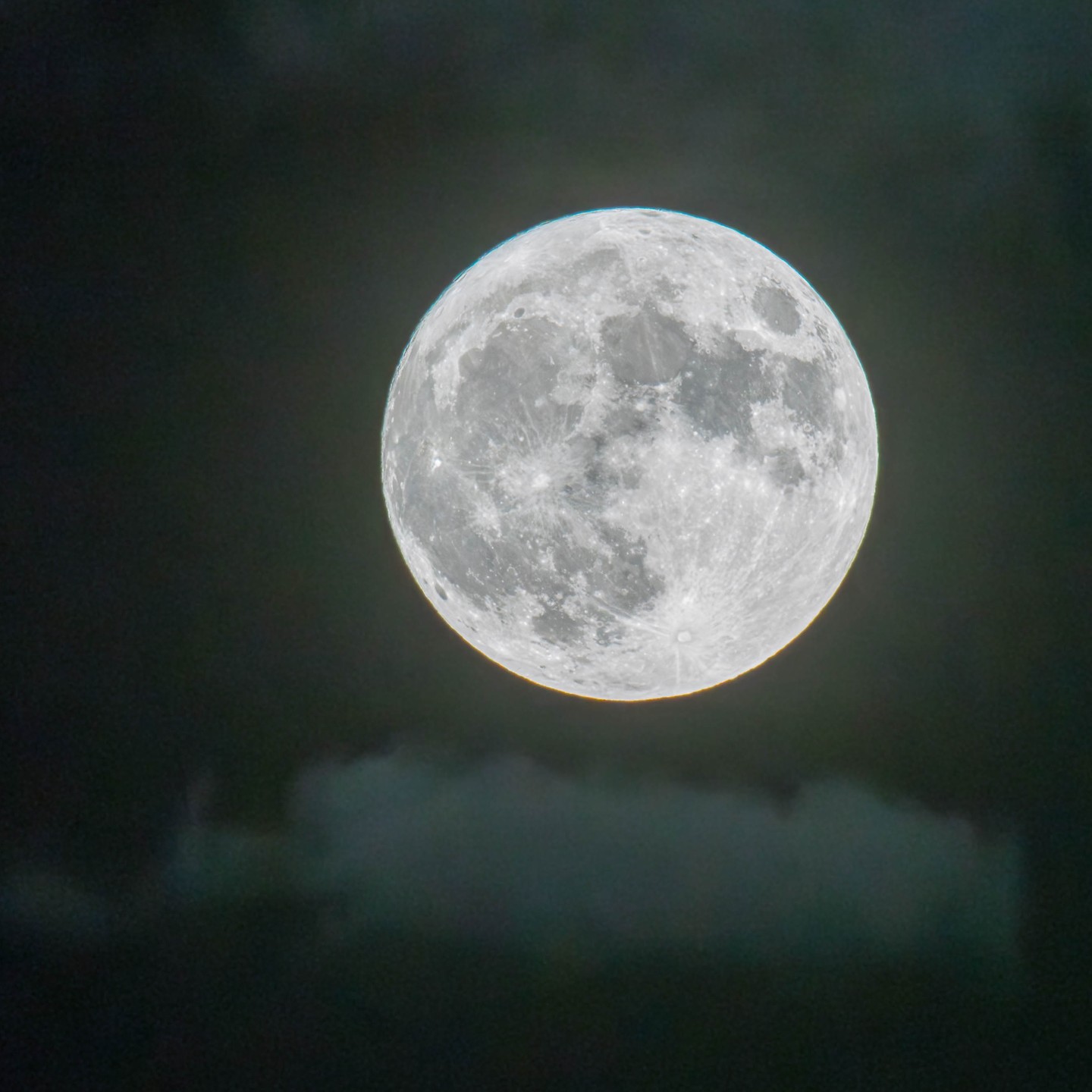 Tonight's Super Moon on my Long Lens