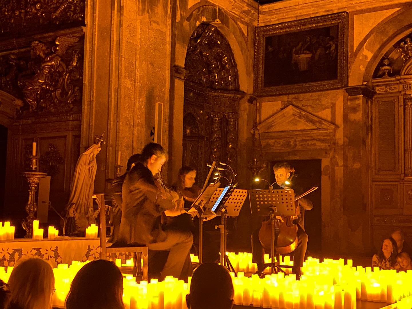 Went to see a concert by candlelight of Vivaldi 4 stations at the Igreja de Santa Catarina in Lisbon